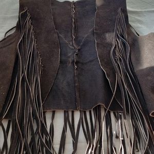 Tough suede fringe vest